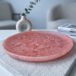 Assiette à salade en résine de luxe, écologique, décoration d'intérieur pour fête, mariage, anniversaire ou cadeau de nouvelle maison - Product Image 1
