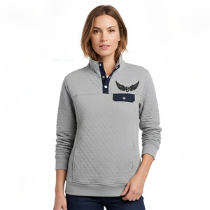 Sudadera de Forro Polar Gris para Hombre con Cierre de Cremallera, Cuello Alto y Bolsillo en el Pecho, Resistente al Viento, Corte Casual, Manga Regular - Product Image 3