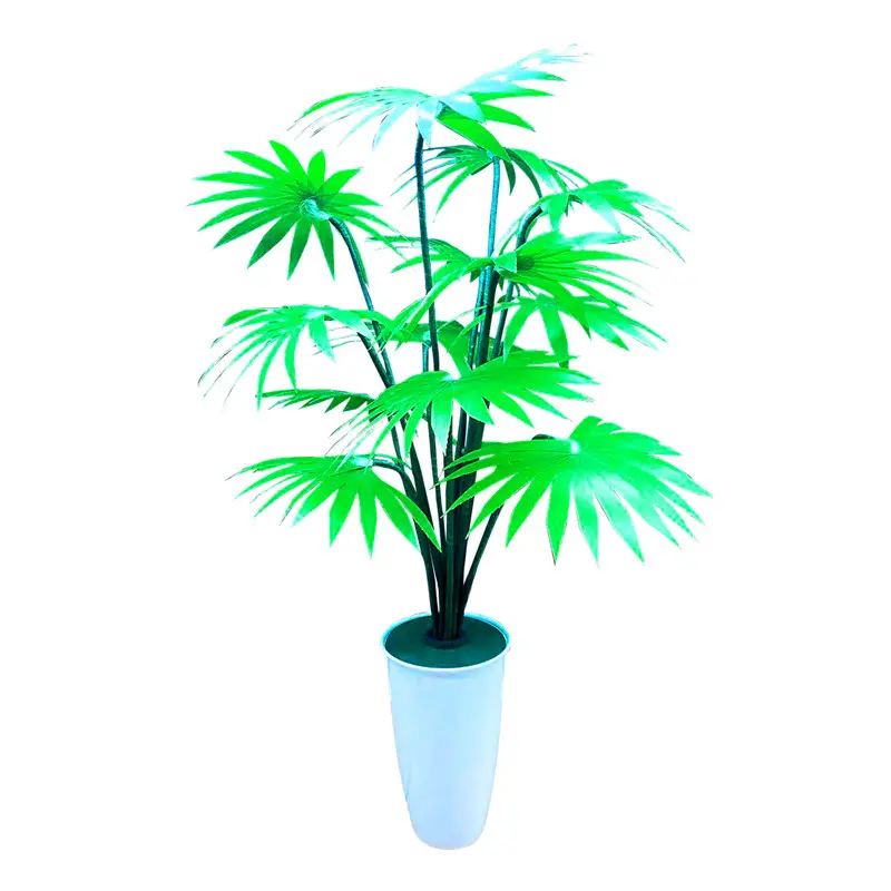 Big Size Led Glasvezel Groene Planten Lamp Voor Thuis Decoratie/Kleurrijke Led Glasvezel Groene Planten/Palm boom