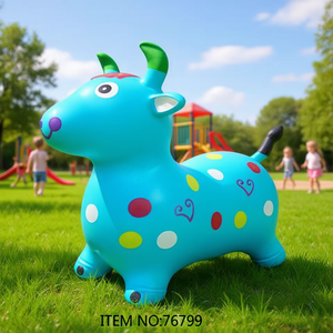Juguete Inflable de Vaca Saltarina con Diseño de Puntos Azules para Niños de 2 a 4 Años, Unisex, Número de Artículo 76799 - Product Image 2