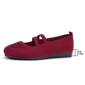 Scarpe basse Casual da <span class=keywords><strong>donna</strong></span> taglie forti comode da lavoro con punta tonda bassa per scarpe da passeggio traspiranti e leggere autunnali - Product Image 2