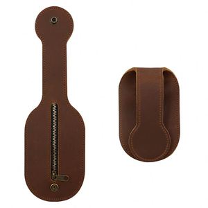 Men's Small Leather Coin Case Mini SAP Bat Self-Defence EDC Multi <b>Tool</b> Bag with Press Studs Vintage <b>Belt</b>-Loop Coin Purse - Product Image 4