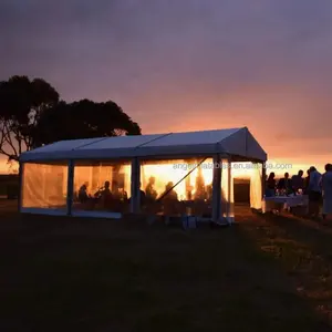 Tente de commerce en PVC ANGE pour équipement de mariage de luxe pavillons à toit transparent pour la fête chapiteau à toit transparent géant blanc