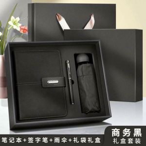 Wholesale Corporate Printed Leather PP Fabric Cover <b>Notebook</b> Gift <b>Sets</b> Bottle Customizable Luxury A3 Diary Box Pen USB - Product Image 4