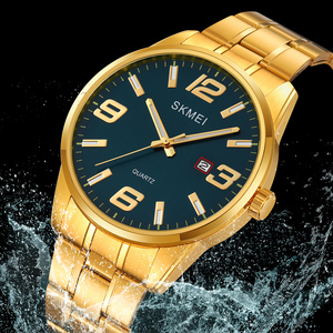 Montre chronographe carrée pour homme, montre-bracelet de luxe en acier inoxydable, cadran noir avec date, montre à quartz étanche 30M - Product Image 1