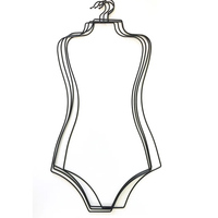 Cintre en métal de haute qualité personnalisé, brillant et doré, pour la présentation de maillots de bain
