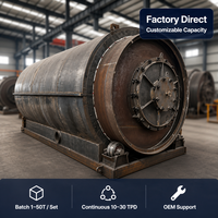 Usine de pyrolyse et de distillation automatique des pneus : transforme les pneus et le plastique en huile de pyrolyse, carburant diesel standard, haute productivité 5-12 tonnes/jour