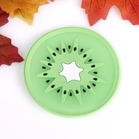 Custom 2d Zacht Pvc Fruit Ontwerp Cup Mat Rubber Aangepaste Onderzetters Rubber Onderzetters