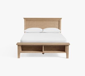 Lit plateforme moderne vintage en bois massif, taille King Size, simple et élégant, pour chambre principale, mobilier d'hôtel, villa, maison - Product Image 1