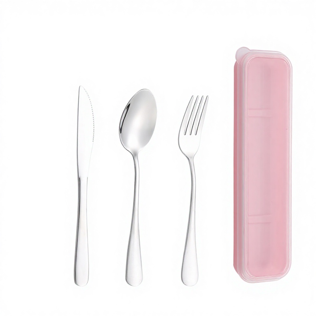 Hot b-pink knife fork spoon set of three