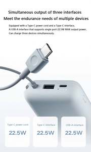 Cargador Portátil Original <span class=keywords><strong>Xiaomi</strong></span> Mi con Cable Integrado, Mini Power Bank de 10000mAh, Versión de Bolsillo, para <span class=keywords><strong>Xiaomi</strong></span> - Product Image 4