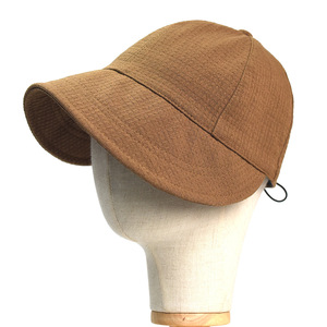 Fisherman's Hat Sun Protection Breathable Cotton Baseball Cap For Women Outdoor Spring Summer Casual Solid Color Coffee - Product Image 1