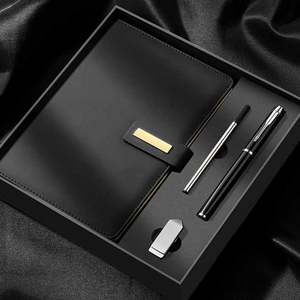 Custom Logo Luxury Business Gift <b>Set</b>-Promotional Silk Screen Printed Exquisite Paper <b>Notebook</b> and Pen for Corporate Companies - Product Image 3