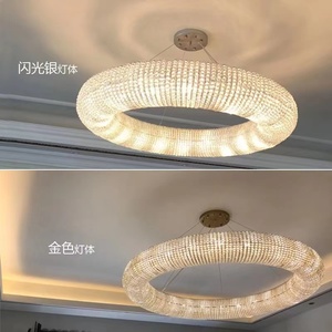 Loft phong cách Mỹ mộc mạc Vòng K9 Đèn Chùm Pha Lê cho khách sạn biệt thự sảnh chiếu sáng - Product Image 5