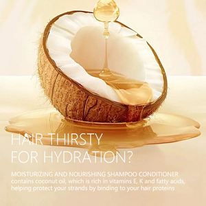 <span class=keywords><strong>Shampooing</strong></span> et après-shampoing à l'huile de coco pour cheveux secs et abîmés, soin capillaire nourrissant en profondeur, hydratant intense, marque privée - Product Image 5
