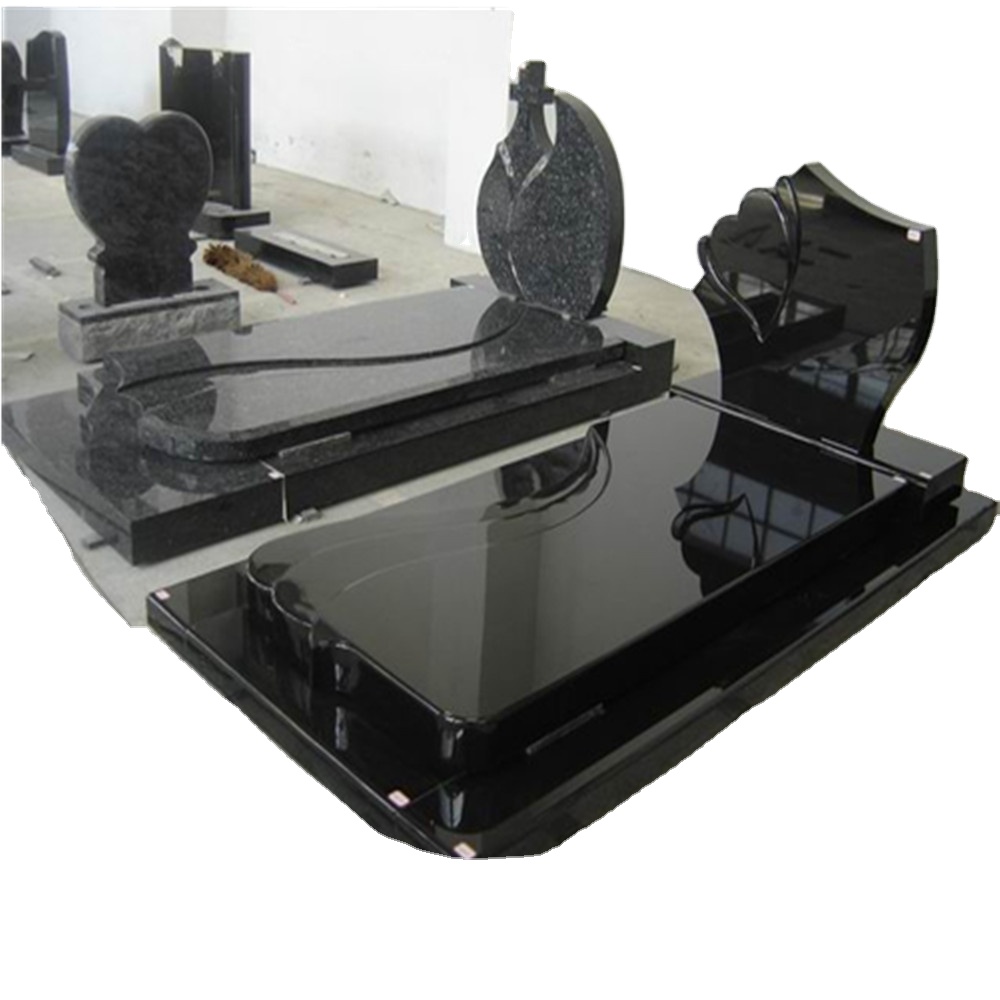 Двойной головной камень в форме сердца, Европейский гранитный надгробный камень