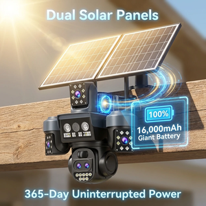 Cámara Solar <span class=keywords><strong>OKAM</strong></span> PRO con Batería de 16000 mAh, 4 Lentes HD, 20MP, Luces, Alarma, Detección Humana Inteligente con IA, Visión Nocturna - Product Image 3