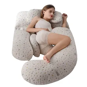 Vente en gros de meilleur cadeau lavable housse en coton détachable maman grossesse multi fonctionnel plein corps en forme de U <span class=keywords><strong>oreiller</strong></span> de maternité - Product Image 1