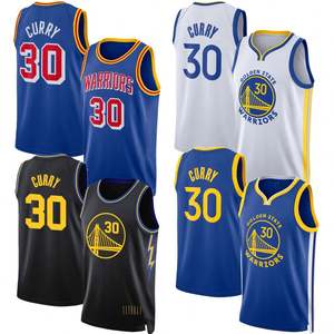 2021-22 Stitched/Hot Pressed Basketball Jersey Gold State #30 Curry #11 Thompson #23 Green 75th Anniversary City Edition