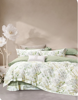 Parures de lit complètes réversibles 100 % coton, imprimé floral botanique élégant, douces et confortables, pour toutes les saisons
