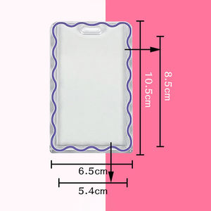 卸売 透明 ハードプラスチック IDカードホルダー 取り外し可能 キーチェーン スター フォトホルダー 学生向け - Product Image 6