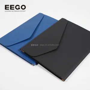 Magnetic closure folders custom logo print conference a4 pu leather file folder