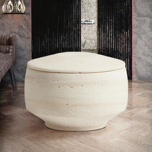 Candelabro de Mármol Travertino Natural Hecho a Mano, Moderno y de Lujo, con Grabado en Relieve de 1 Color, Decoración Navideña para el Hogar - Product Image 3