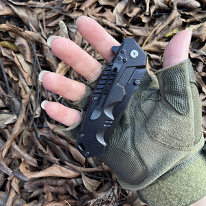 Dao gấp đa năng nhôm đen bán chạy, tùy chỉnh, bỏ túi, dùng ngoài trời, săn bắn, cắm trại, sinh tồn, 217 EMHTiii, quà tặng Giáng sinh - Product Image 4