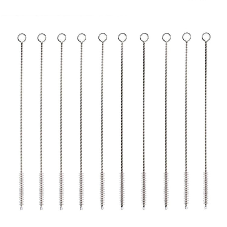 Простая щетка из нейлоновой щетины для чистки металлической соломы