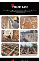 Coffrage modulaire en plastique ABS pour mur en béton, panneaux de coffrage écologiques, gabarit de construction à taille réglable