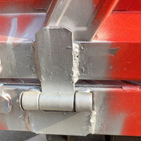 Charnière de porte de conteneur de camion en acier brut noir robuste, charnière latérale de caisse de fourgon pour pièces de rechange de véhicules utilitaires