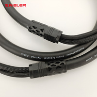 Câble de signal d'alimentation DMX pour éclairage de scène de 2 m, câble hybride Ethercon Cat 6 13AWG 2,5 mm avec connecteur Powercon RJ45 Cat6