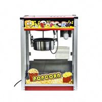 Machine à Popcorn Commerciale Professionnelle 8 oz, Machine à Popcorn de Cinéma 1400 W, Machine à Popcorn de Table avec Verre Trempé