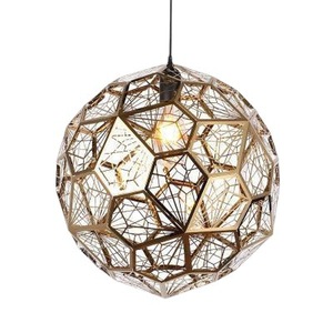 Stainless Steel Diamond Ball Pendant <b>Light</b> Round E27 LED Single-Head Chandelier For <b>Dining</b> Room Living Room Bar Hotel - Product Image 2