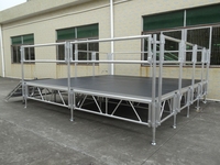 Hoch tragbare Tanz stange und Bühne/LEDs Aluminium-Disco-Effekt-Bühnen beleuchtungs system/tragbare Glas-Aluminium-Bühne