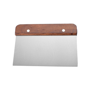 Stainless Steel Dough Scraper Wooden Handle Non Stick Surface Baking Flour Cutter Cake Nougat Divider Manual Release Mixed Wood - Product Image 2