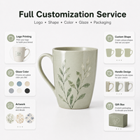 Mug en céramique personnalisé 350/300/400/450 ml, tasse à café pour le camping ou le bureau, avec boîte cadeau pour les marques de détail et les fabricants en gros