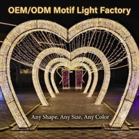 Arco de Luz LED con Diseño de Corazón para Decoración de Bodas al Aire Libre, Resistente al Agua IP65, con Motivo de Arco 3D y Control Remoto