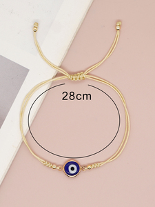 Braccialetto Artigianale Regolabile con Perline e Cordino, Gioielli Moda Occhio Turco per Donna, <span class=keywords><strong>Uomo</strong></span>, Bambini - per <span class=keywords><strong>Charm</strong></span> Estivi dell'Amicizia - Product Image 5