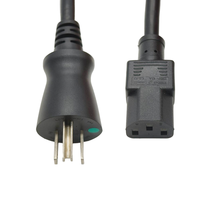 Cordon d'alimentation médical certifié USA 125V 13A 15A Green Dot à 3 broches C13 pour équipement médical