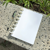 Carnet A5 avec couverture en plastique, logo personnalisé imprimé, 40 pages lignées blanc ivoire, reliure thermique, journal scolaire