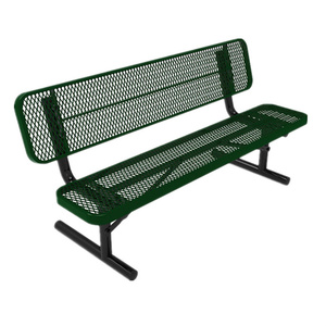 Arredamento da esterno, resistente alle intemperie, commerciale, panca in metallo resistente da 4, 6, 8 piedi, panca in acciaio per parchi e strade, seduta pubblica durevole. - Product Image 4