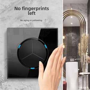 Anh tiêu chuẩn đơn cực 4-cách interruptor ánh sáng nền tảng <span class=keywords><strong>push</strong></span> button Đèn tường ổ cắm 16A 10A với Touch Panel tính năng - Product Image 5