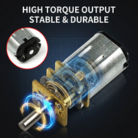 Moteur à engrenages micro DC 12 mm N20 N30 N10 3V 6V 12V 100-12100 tr/min, faible bruit, boîte de vitesses métallique, mini-moteur de réduction pour ventilateur de maison intelligente