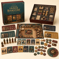Boîte rigide personnalisée pour jeu de société, café littéraire, jeu de stratégie, impression dorée en relief quatre couleurs, pour librairie indépendante