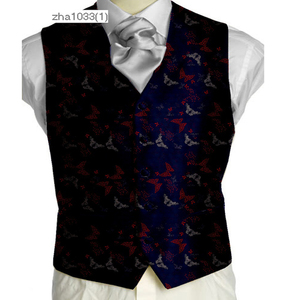 Wholesale High Quality <strong>Men's</strong> <strong>Wool</strong> Polyester Suit Vest Formal Slim Paisley Embroidered <strong>Waistcoat</strong> With Side Sewing - Product Image 3