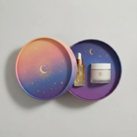 Coffret de luxe haut de gamme pour soins de la peau, personnalisé, avec flacon compte-gouttes en verre pour huiles essentielles, pot de crème pour le visage, boîtes rigides, solution complète