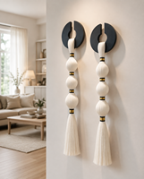 Décoration murale en macramé anthracite, tapisserie bohème moderne, art mural minimaliste, grande décoration en fibre, cadeau de pendaison de crémaillère