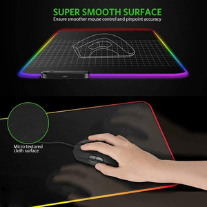 Custom Logo XXL Gaming Mouse <strong>Pad</strong> with RGB LED Large Micro Woven Cloth <strong>Glowing</strong> Wrist Rest in Stock - Product Image 5