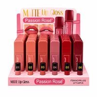 Gloss à lèvres mat velours Passion Rose, fini léger, haute pigmentation, rouge à lèvres liquide, texture nuage, teinte à lèvres, marque privée OEM